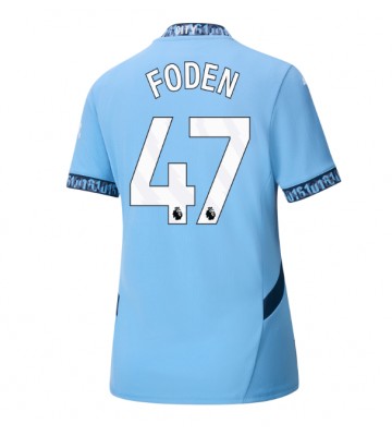 Manchester City Phil Foden #47 Primera Equipación Mujer 2024-25 Manga Corta